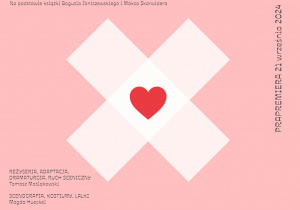 Zdjęcie przedstawia plakat, pochodzący z Teatru Arlekin.