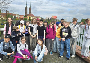 Na zdjęciu uczestnicy wycieczki we Wrocławiu.