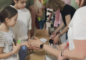 Na zdjęciu odwiedzający piknik goście oraz stanowiska z potrawami.