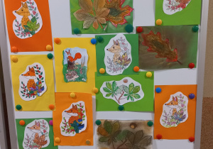 Na zdjęciu jesienne prace uczniów.
