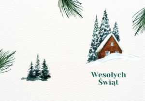 Na zdjęciu tekst: Wesołych świąt.