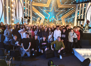 Uczniowie wzięli udział w nagraniu programu telewizyjnego