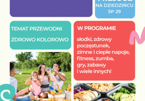 Zdjęcie przedstawia zaproszenie na piknik rodzinny.